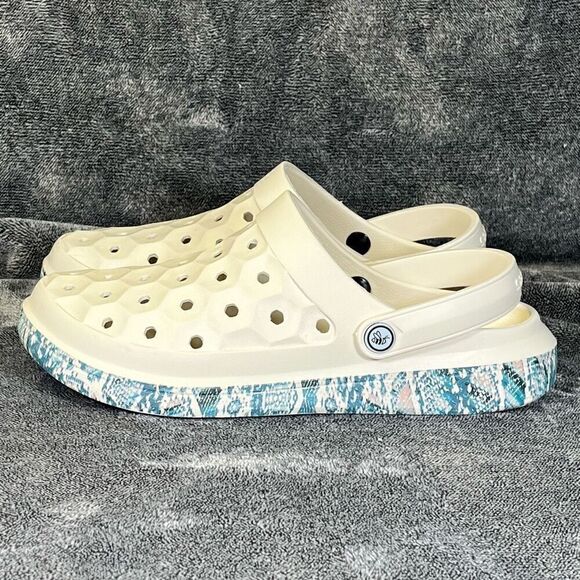 Joybees Shoes - Joybees Womens Varsity Clog Graphic Bone Snakeskin 10/ Men’s 8